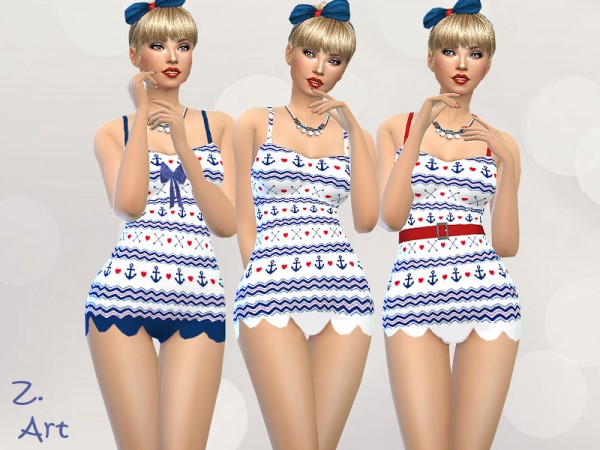  The Sims Resource: RetroZ. 07mswimsuit by Zuckerschnute20