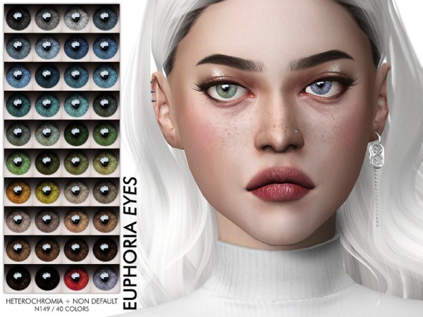  The Sims Resource: Heterochromia  Eye Collection by Pralinesims