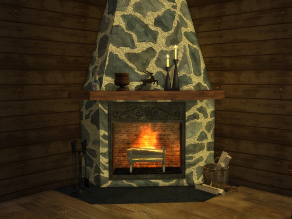  Alial Sim: Corner fireplace
