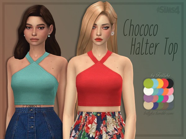  The Sims Resource: Chococo Halter Top by Trillyke