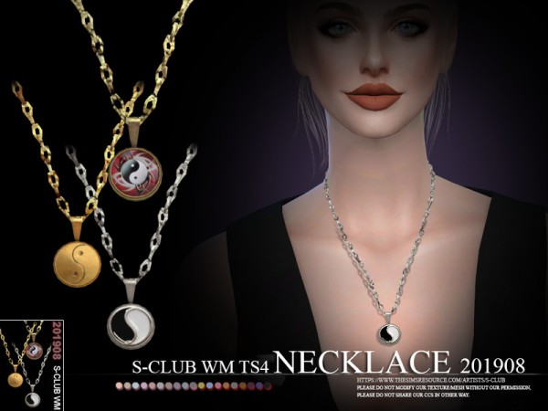  The Sims Resource: Necklace 201908 by S Club