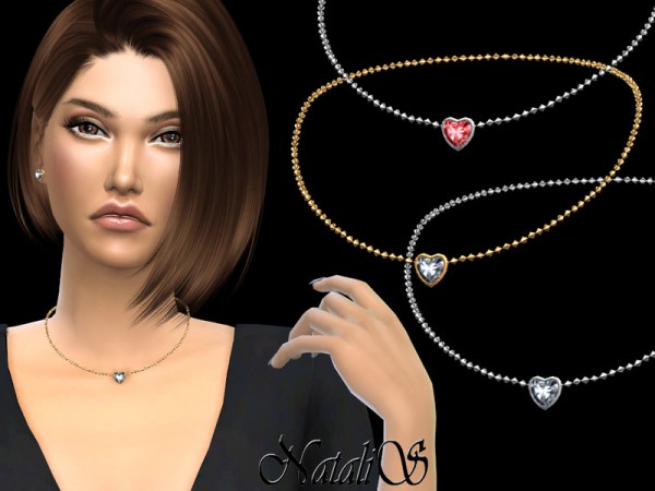  The Sims Resource: Heart shape crystal pendant by NataliS