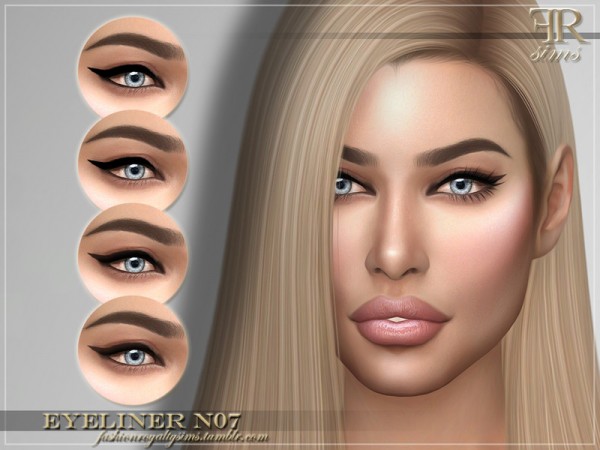  The Sims Resource: Eyeliner N07 by FashionRoyaltySims