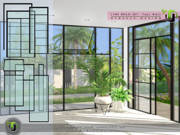  The Sims Resource: Lyne Build Set III   Tall Walls by NynaeveDesign