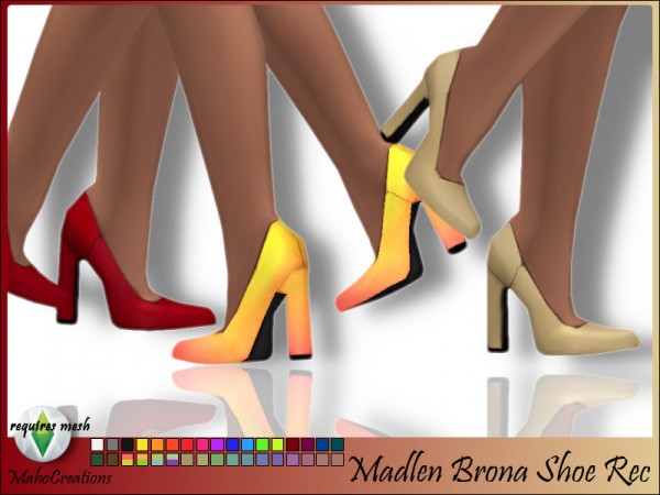  The Sims Resource: Madlen Brona Shoes Recolored by MahoCreations