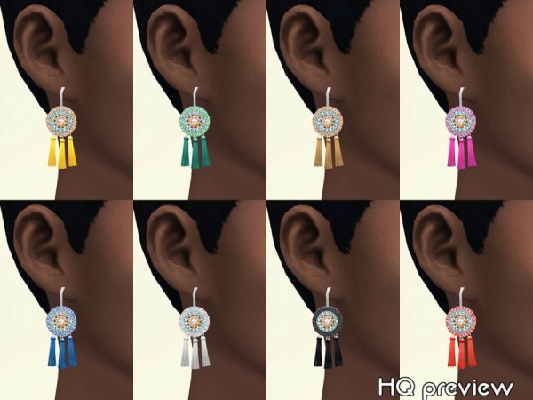  Sims Artists: Pom earrings