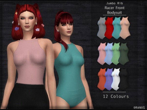  The Sims Resource: Jumbo Rib Racer Front Bodysuit by OranosTR
