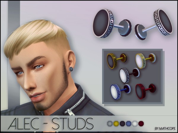  Sims 4 Studio: Alec Studs by Mathcope