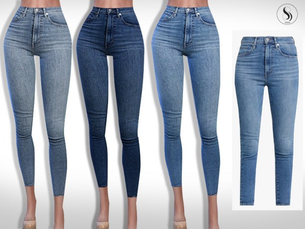  The Sims Resource: Mile High Super Skinny Jeans by Saliwa