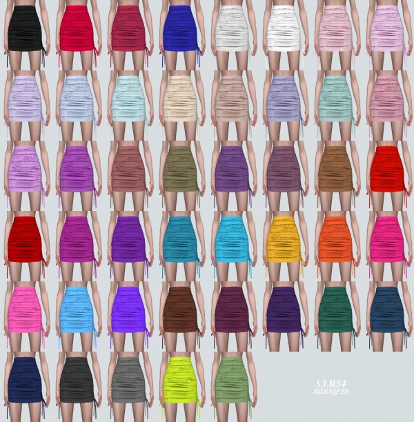  SIMS4 Marigold: Shirring Mini Skirt