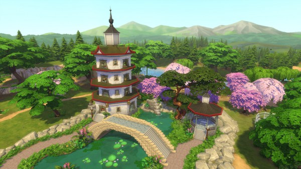  Mod The Sims: Shi Shi   Chinese garden (No CC) by Oo NURSE oO
