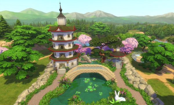  Mod The Sims: Shi Shi   Chinese garden (No CC) by Oo NURSE oO