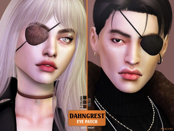  The Sims Resource: Dahngrest Eyepatch by Pralinesims