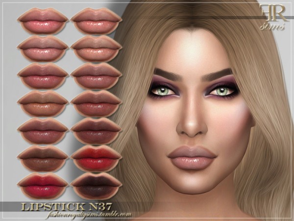  The Sims Resource: Lipstick N37 by FashionRoyaltySims