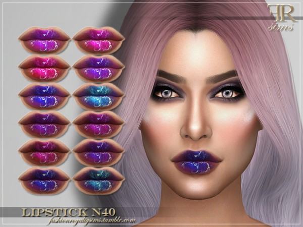  The Sims Resource: Lipstick N40 by FashionRoyaltySims