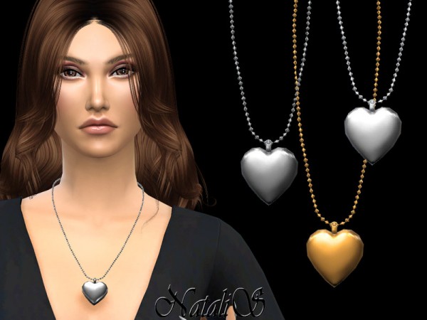  The Sims Resource: Heart locket pendant by NataliS