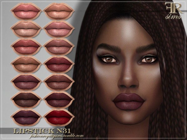  The Sims Resource: Lipstick N31 by FashionRoyaltySims