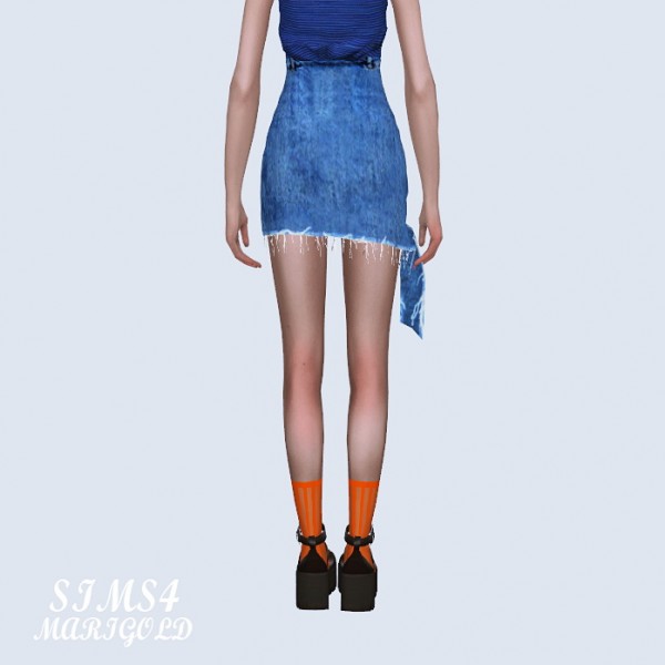  SIMS4 Marigold: Cutting Denim Skirt