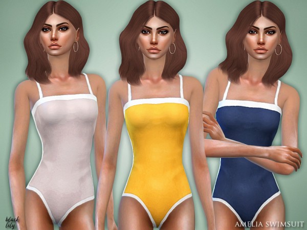  The Sims Resource: Amelia Swimsuit by Black Lily