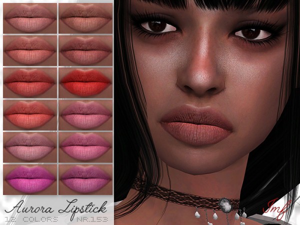  The Sims Resource: Aurora Lipstick N.153 by IzzieMcFire