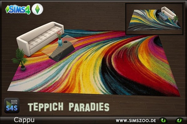 Blackys Sims 4 Zoo: Paradise Carpet by Cappu