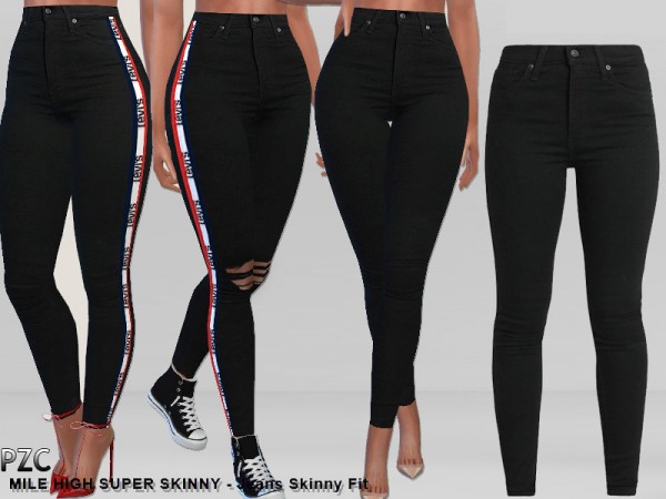  The Sims Resource: High Super Skinny Jeans by Pinkzombiecupcakes