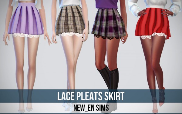 Newen: Lace Pleats Skirt • Sims 4 Downloads