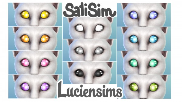  Mod The Sims: Hollow Rainbow Pet Eyes by SatiSim