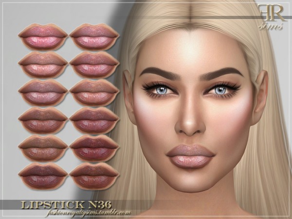  The Sims Resource: Lipstick N36 by FashionRoyaltySims