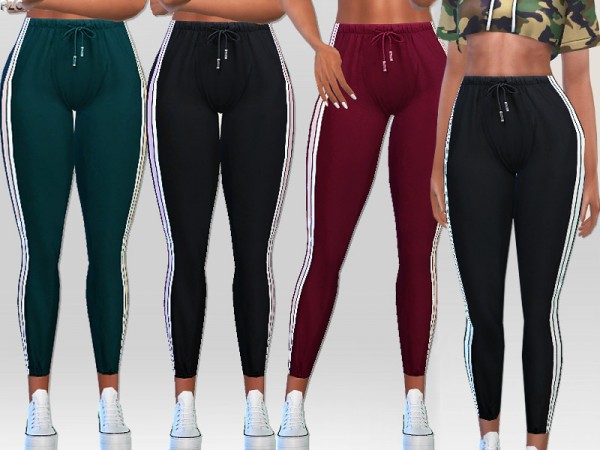  The Sims Resource: Side Stripes Athletic Pants by Pinkzombiecupcakes