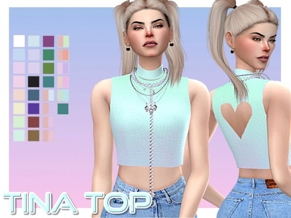 The Sims Resource: Tina Top by aesthetic sims4
