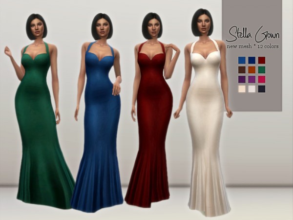  The Sims Resource: Stella Gown by Sifix