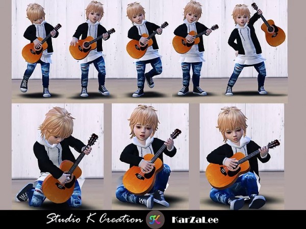  Studio K Creation: Toddler playing guitar poses