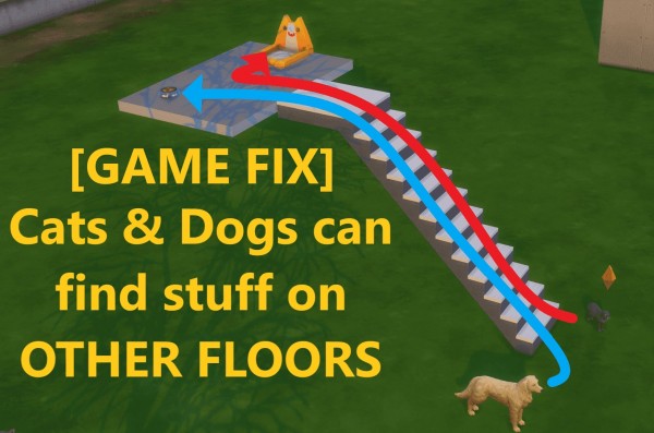  Mod The Sims: Pets can find Pet Stuff on other Floors by Deathcofi