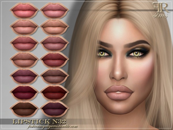  The Sims Resource: Lipstick N32 by FashionRoyaltySims