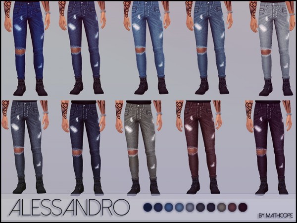  Sims Studio: Alessandro Jeans by Mathcope