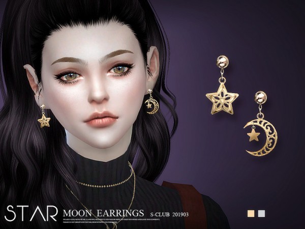  The Sims Resource: Earrings 201903 by S Club