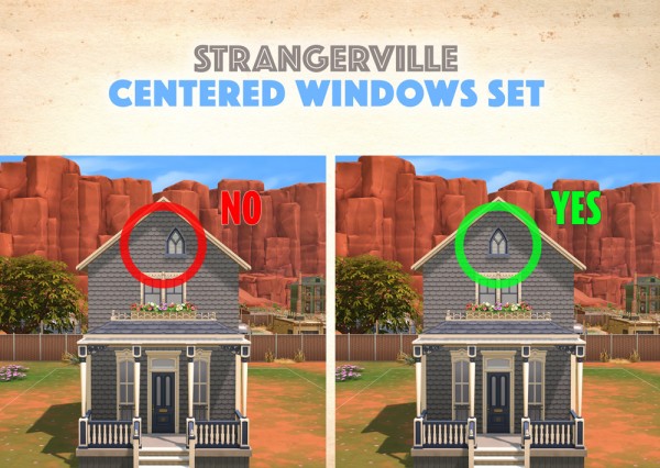  Simplistic: Strangerville Centered Windows Set