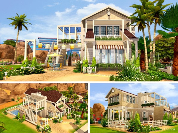  The Sims Resource: Beach Abode House by Lhonna
