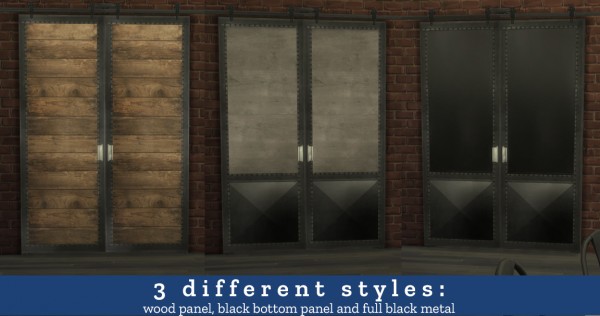 Mod The Sims Industrial Railed Sliding, Sims 4 Sliding Door Models