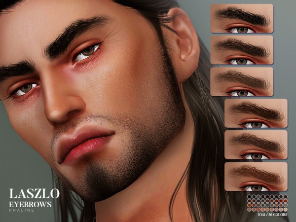  The Sims Resource: Laszlo Eyebrows N141 by Pralinesims