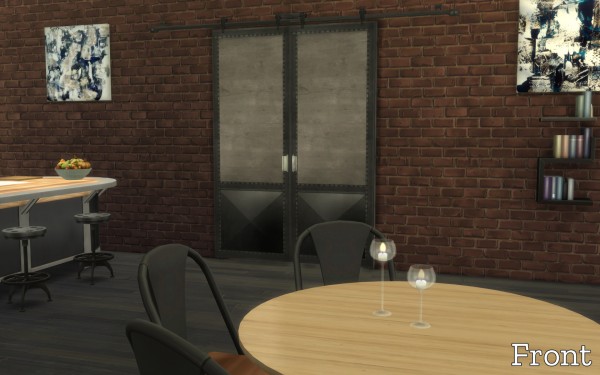  Mod The Sims: Industrial Railed sliding door retexture by lilotea