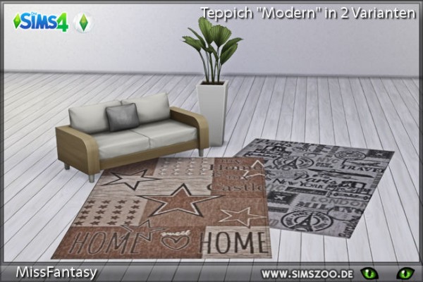  Blackys Sims 4 Zoo: Modern rugs by MissFantasy