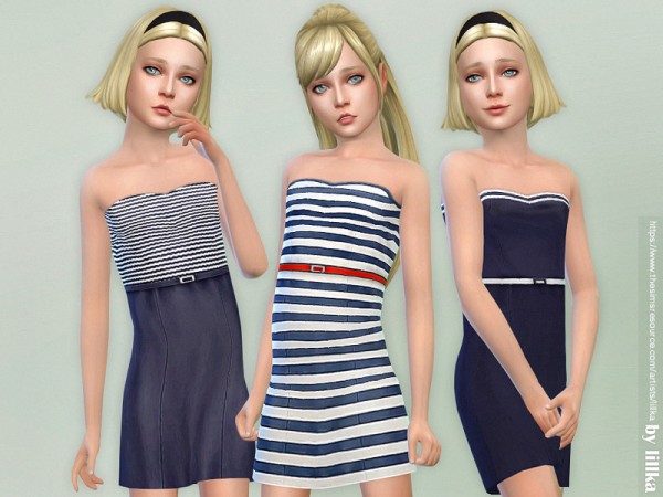  The Sims Resource: Madie Dress for Girls by lillka