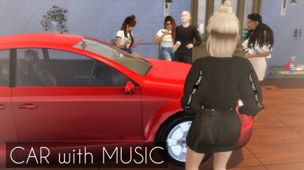  Descargas Sims: Car with music
