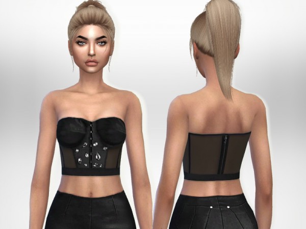  The Sims Resource: Gemstone Crop Top by Puresim