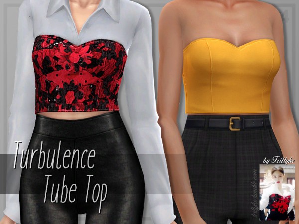  The Sims Resource: Turbulence Tube Top by Trillyke