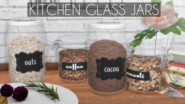  Descargas Sims: Kitchen Glass Jars