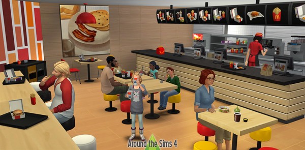  Around The Sims 4: Fast food restaurant