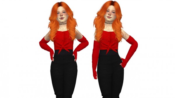  Red Head Sims: Glove Sleeves